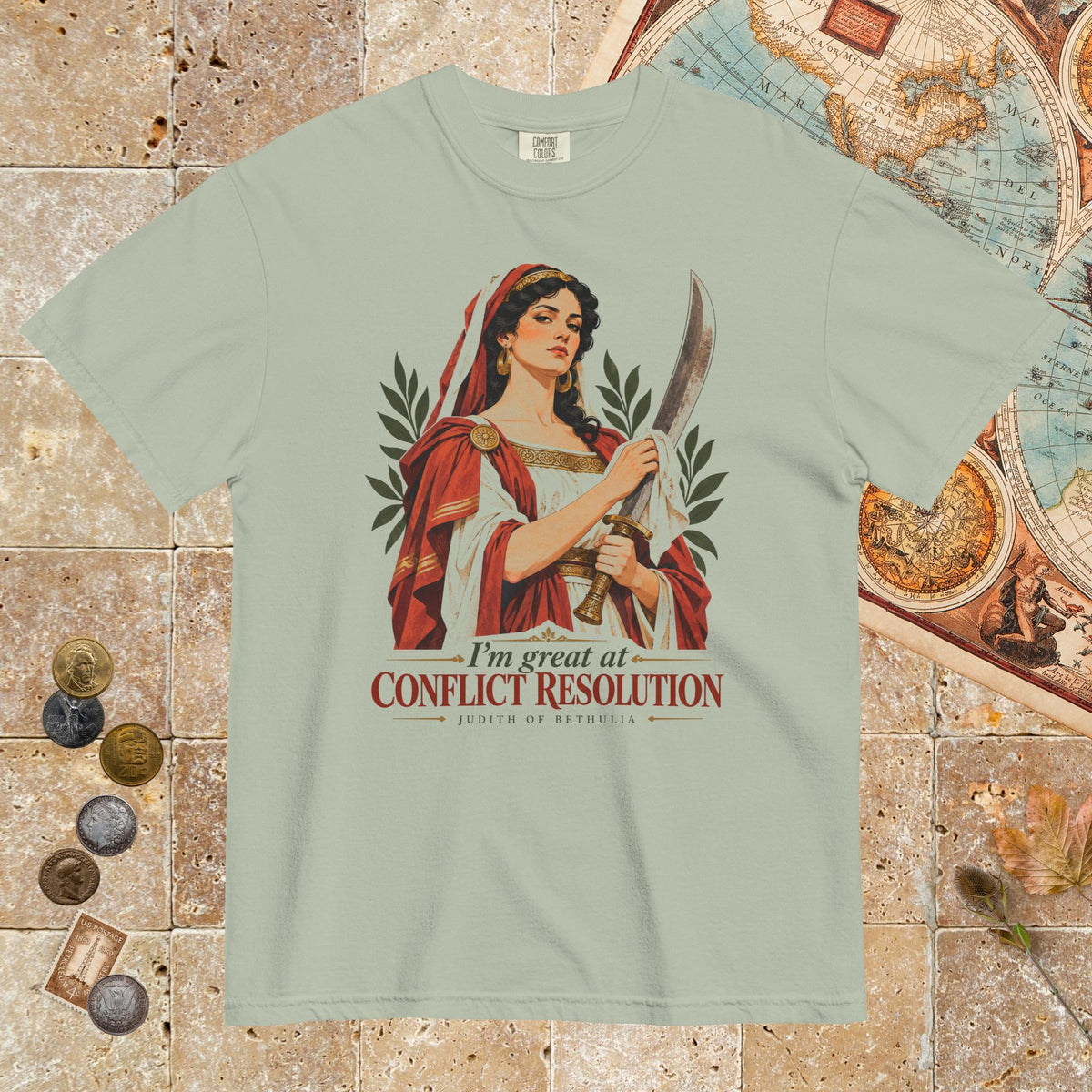 Bay Judith of Bethulia I'm Great at Conflict Resolution - Premium Tee - history buff gift by HistoHead