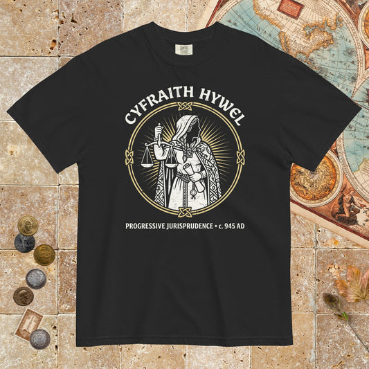 Black Cyfraith Hywel Progressive Jurisprudence - Premium Tee - history buff gift by HistoHead