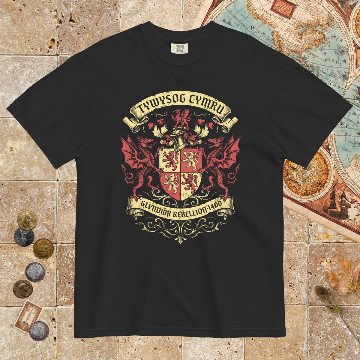 Black Glyndwr Rebellion 1400 - Premium Tee - history buff gift by HistoHead