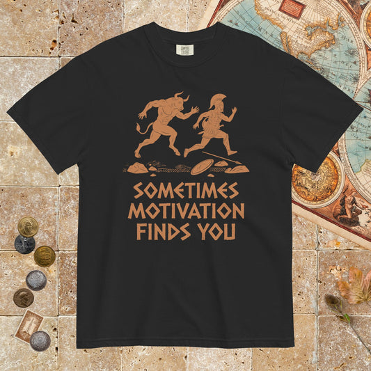 Black Motivation Finds You Minotaur Edition - Premium Tee - history buff gift by HistoHead