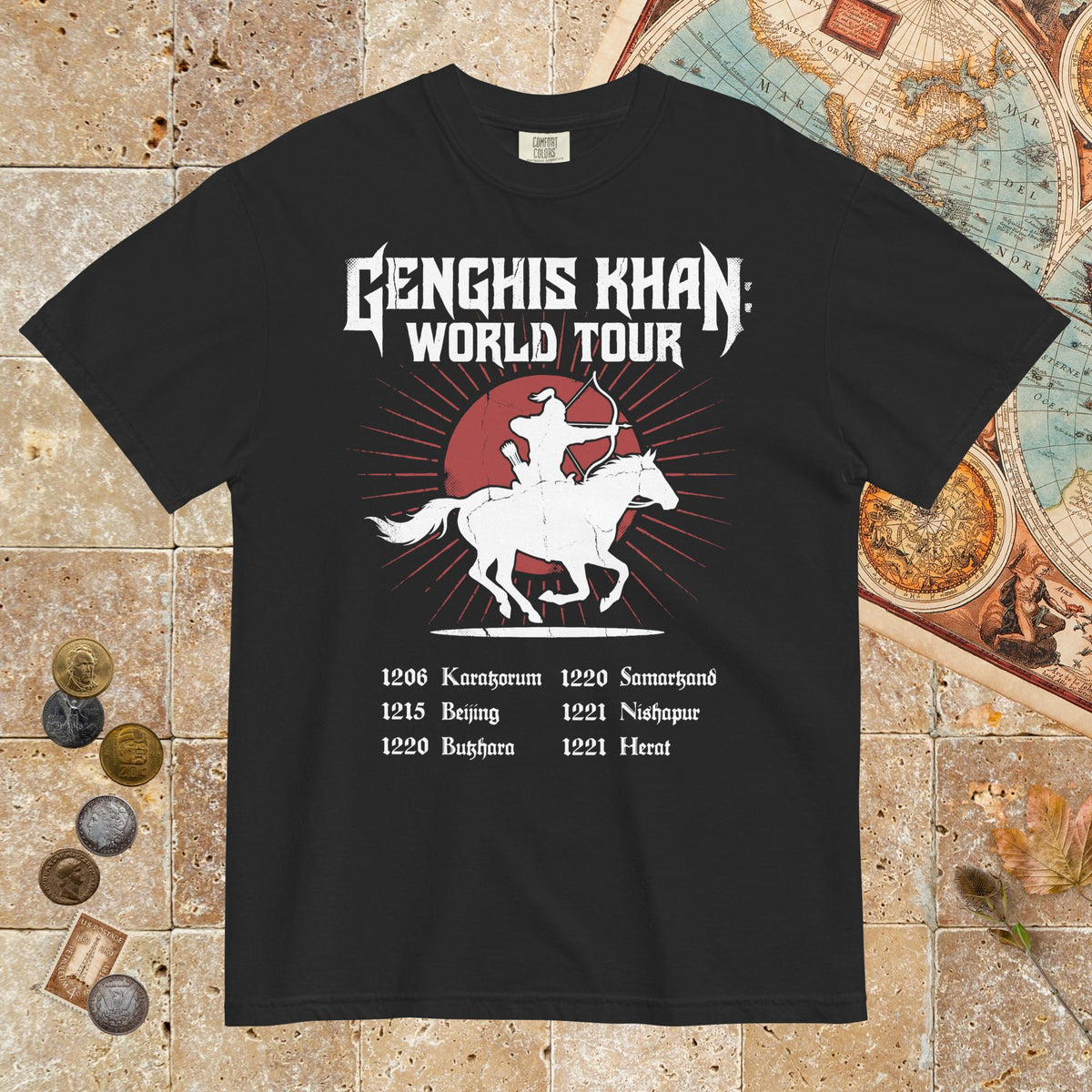 Black Genghis Khan World Tour - Premium Tee - history buff gift by HistoHead
