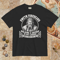 Black Sweyn Forkbeard Holding a Grudge Is My Cardio - Premium Tee - history buff gift by HistoHead