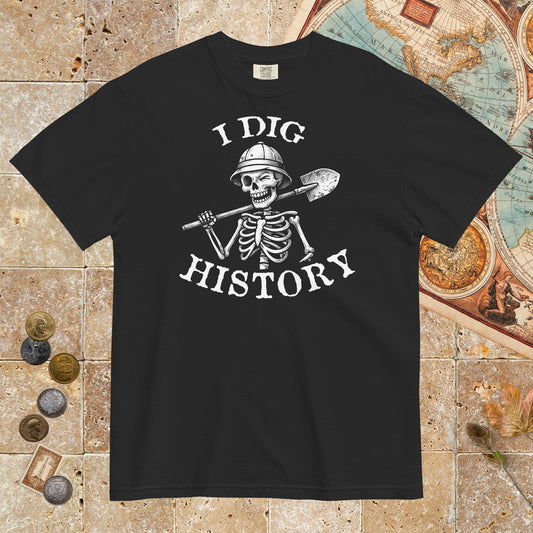 Black I Dig History - Premium Tee - history buff gift by HistoHead