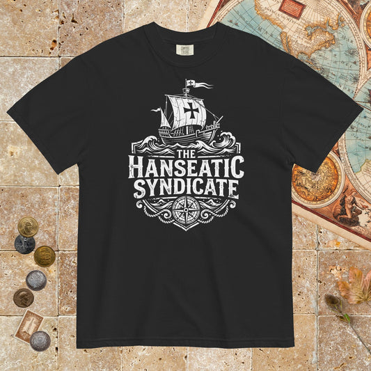Black The Hanseatic Syndicate - Premium Tee - history buff gift by HistoHead