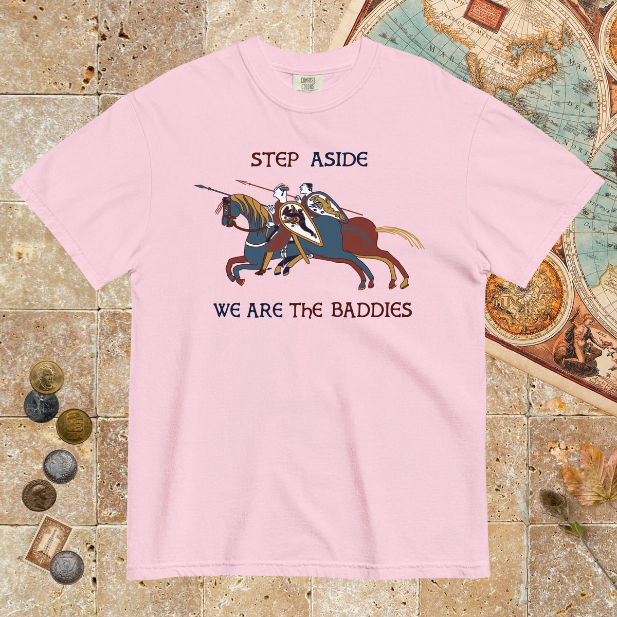 Blossom Bayeux Tapestry Step Aside We Are the Baddies - Premium Tee - history buff gift by HistoHead