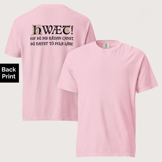 Blossom If You Can Read This You Have Too Much Education in Old English - Premium Tee - Back Print - history buff gift by HistoHead