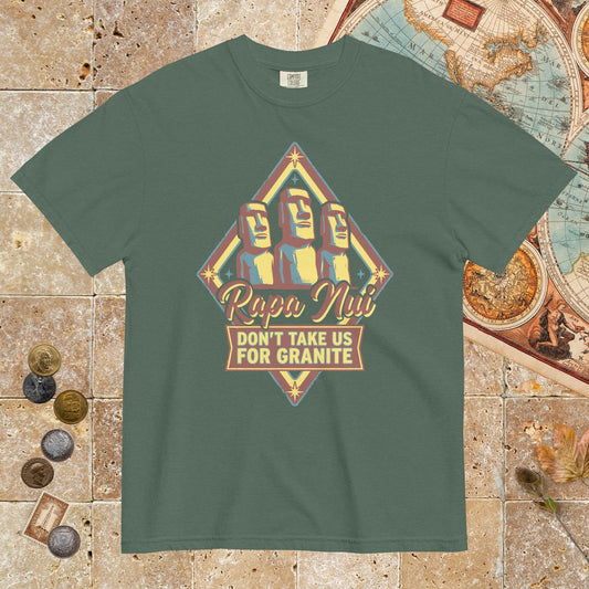 Blue Spruce Rapa Nui Moai - Premium Tee - history buff gift by HistoHead