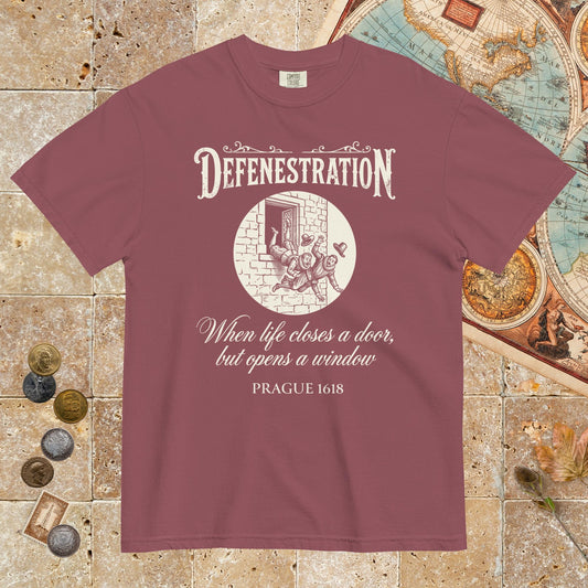Brick Defenestration When Life Closes A Door But Opens A Window - Premium Tee - history buff gift by HistoHead
