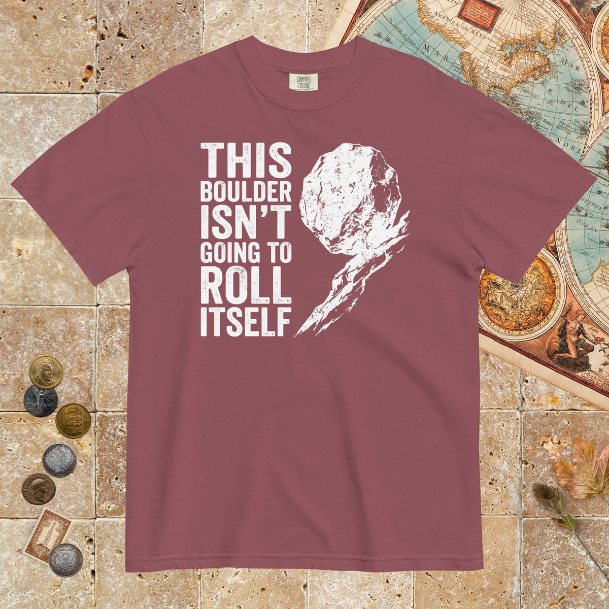 Brick Sisyphus This Boulder Isn't Going to Roll Itself - Premium Tee - history buff gift by HistoHead