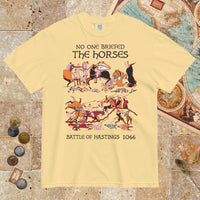 Butter Bayeux Tapestry No One Briefed the Horses - Premium Tee - history buff gift by HistoHead