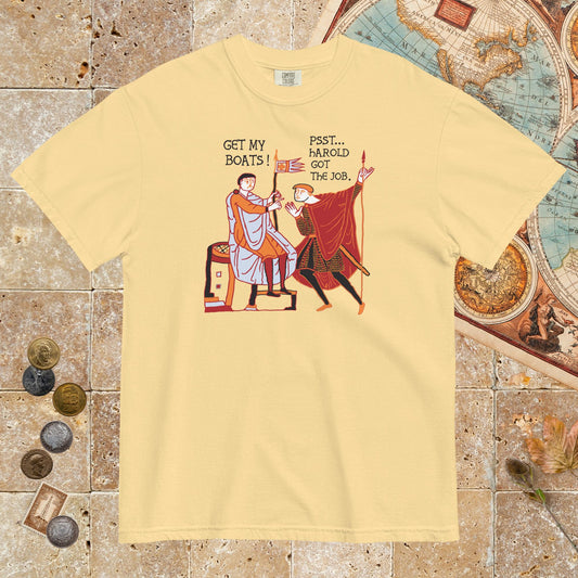 Butter Bayeux Tapestry Harold Got the Job - Premium Tee - history buff gift by HistoHead