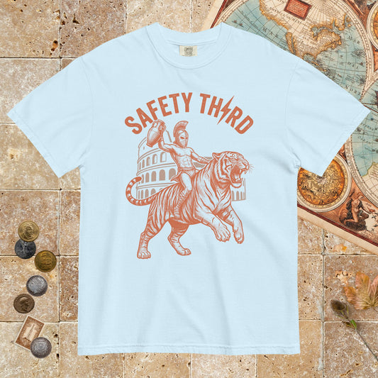 Chambray Gladiator Safety Third - Premium Tee - history buff gift by HistoHead
