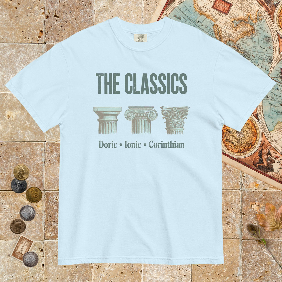 Chambray The Classics Doric Ionic Corinthian - Premium Tee - history buff gift by HistoHead