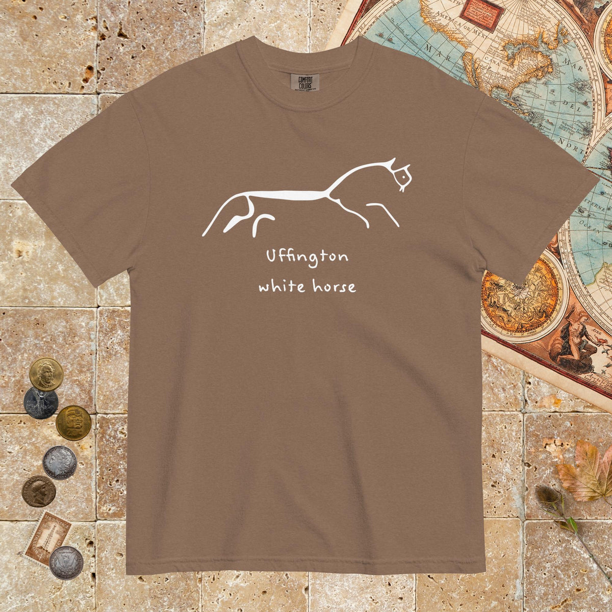 Espresso Uffington White Horse - Premium Tee - history buff gift by HistoHead