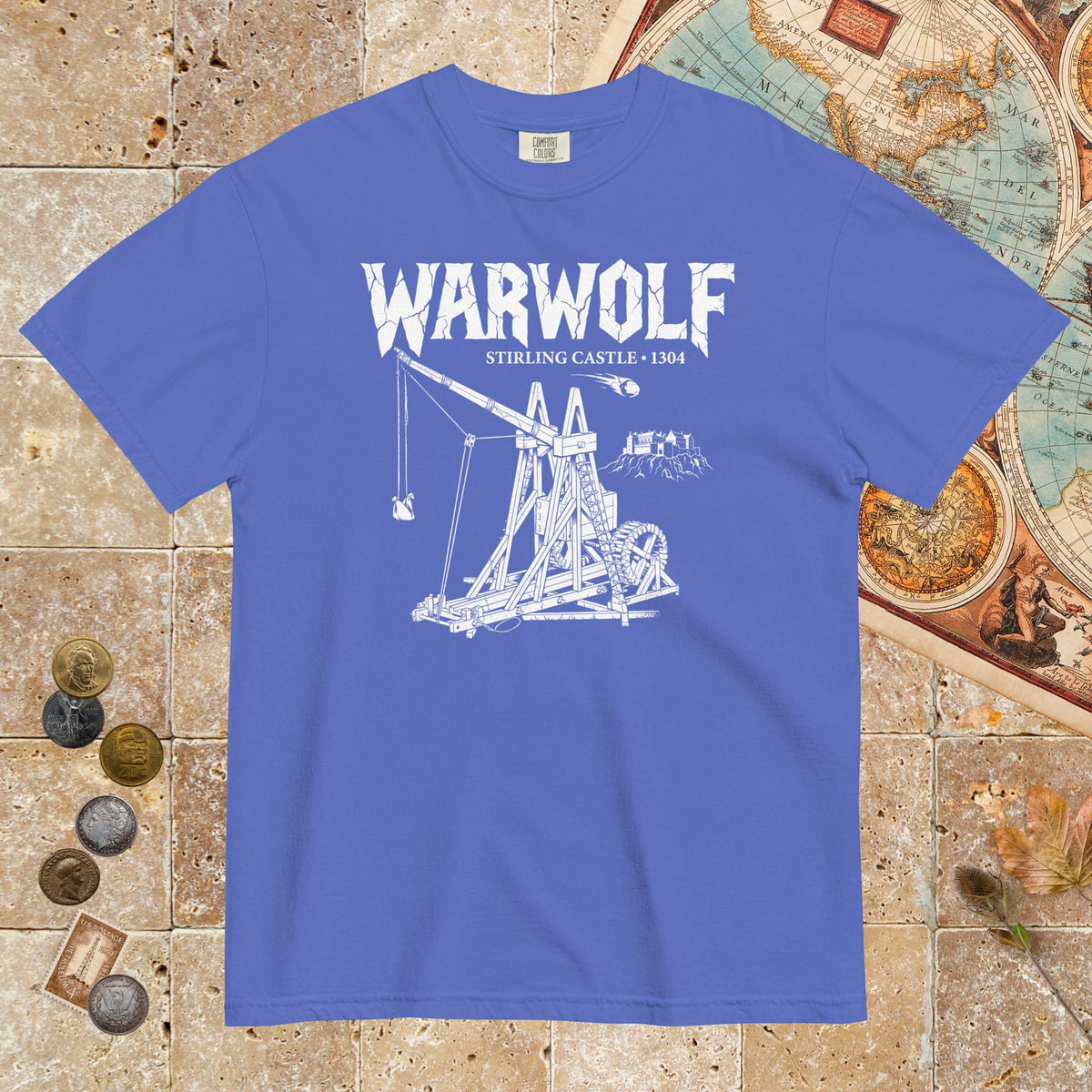 Flo Blue Warwolf Trebuchet - Premium Tee - history buff gift by HistoHead