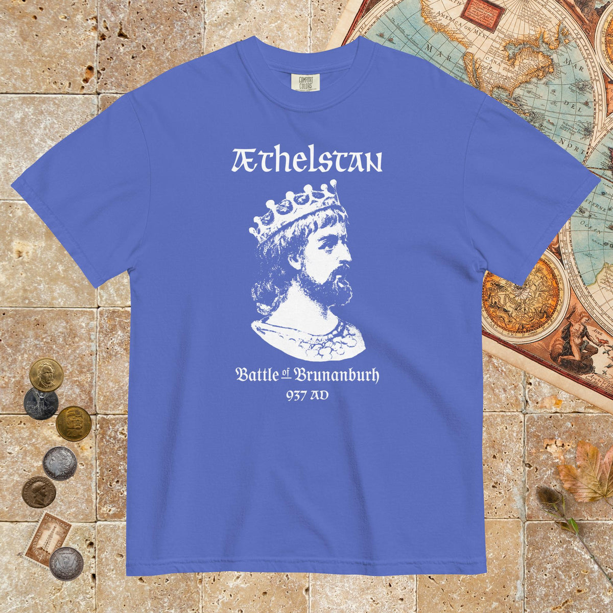 Flo Blue Æthelstan Battle of Brunanburh - Premium Tee - history buff gift by HistoHead