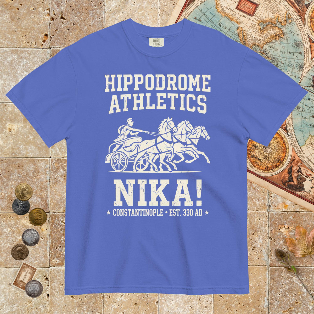 Flo Blue Hippodrome Athletics - Premium Tee - history buff gift by HistoHead