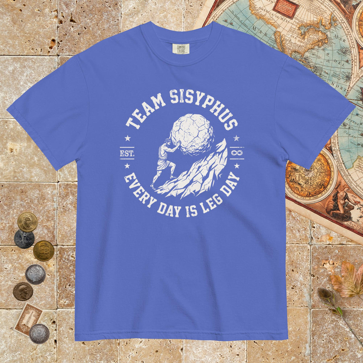 Flo Blue Team Sisyphus - Premium Tee - history buff gift by HistoHead