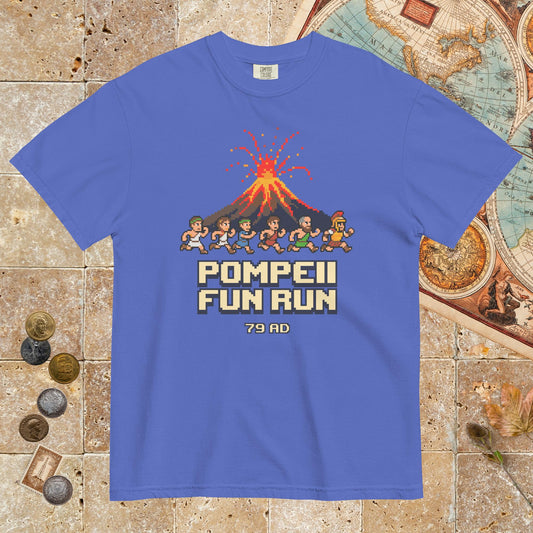 Flo Blue Pompeii Fun Run Pixel Art - Premium Tee - history buff gift by HistoHead