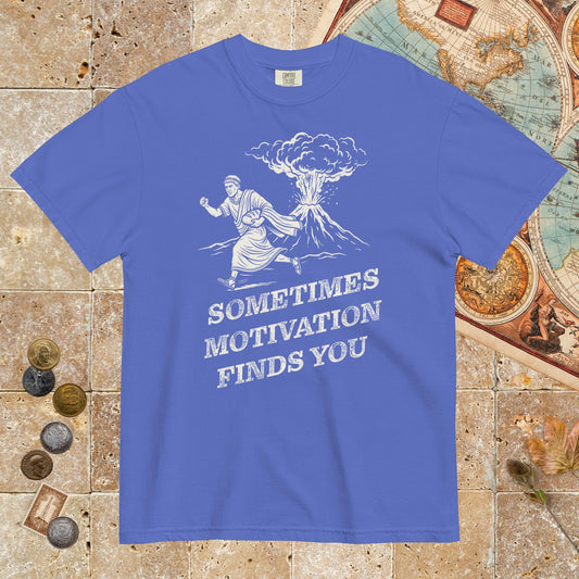 Flo Blue Motivation Finds You Pompeii Edition - Premium Tee - history buff gift by HistoHead