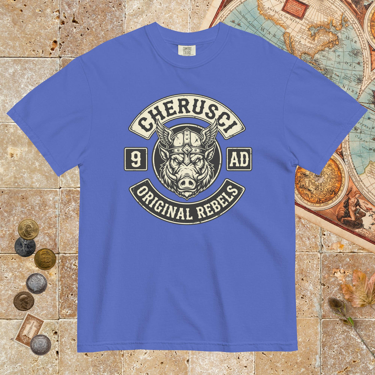 Flo Blue Cherusci Original Rebels - Premium Tee - history buff gift by HistoHead