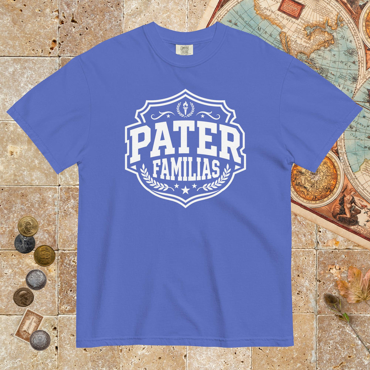 Flo Blue Pater Familias Latin - Premium Tee - history buff gift by HistoHead