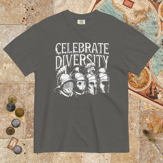 Pepper Celebrate Diversity Gladiator Helmets Edition - Premium Tee - history buff gift by HistoHead