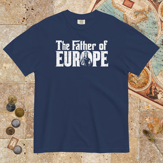True Navy Charlemagne The Father of Europe - Premium Tee - history buff gift by HistoHead