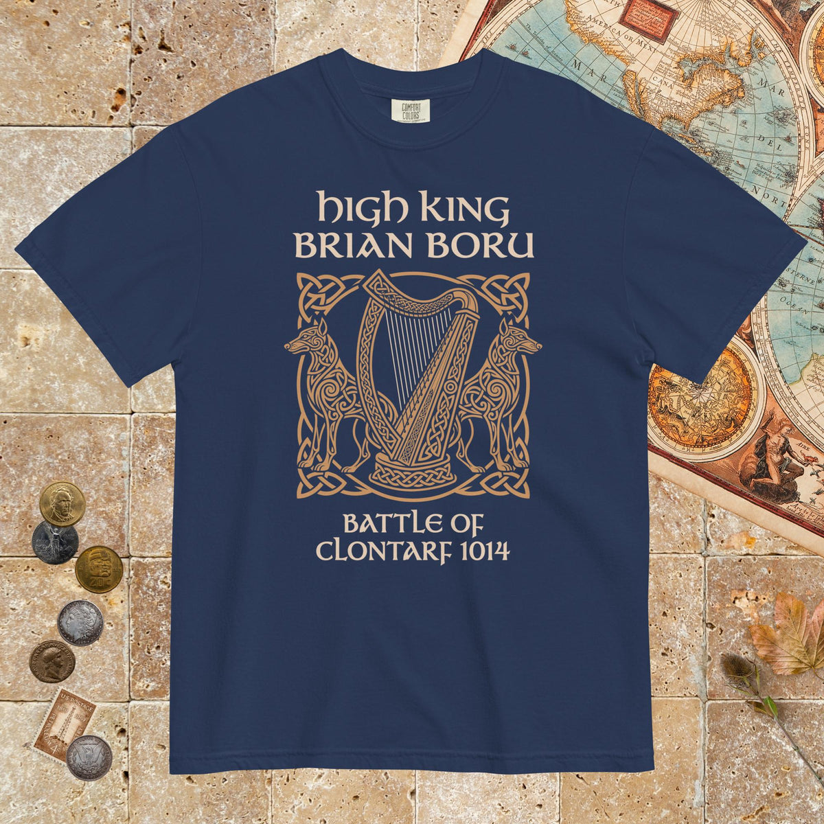 True Navy Brian Boru - Premium Tee - history buff gift by HistoHead