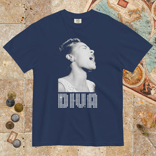 True Navy Billie Holiday Diva - Premium Tee - history buff gift by HistoHead