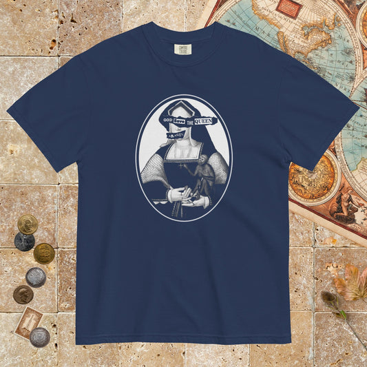 True Navy God Save the Queen Katherine of Aragon - Premium Tee - history buff gift by HistoHead