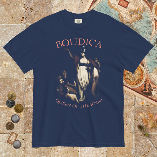 True Navy Boudica Queen of the Iceni Painting - Premium Tee - history buff gift by HistoHead