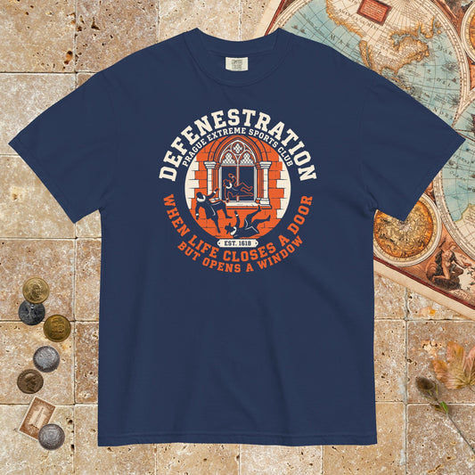 True Navy Defenestration Prague Extreme Sports Club - Premium Tee - history buff gift by HistoHead