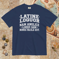True Navy I Speak Latin Because English Is Too Easy Now - Premium Tee - history buff gift by HistoHead