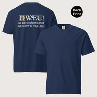 True Navy If You Can Read This You Have Too Much Education in Old English - Premium Tee - Back Print - history buff gift by HistoHead