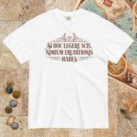 White If You Can Read This You Have Too Much Education in Latin - Premium Tee - history buff gift by HistoHead