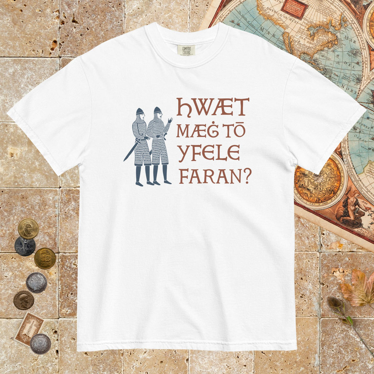 White What Could Possibly Go Wrong in Old English - Premium Tee - history buff gift by HistoHead