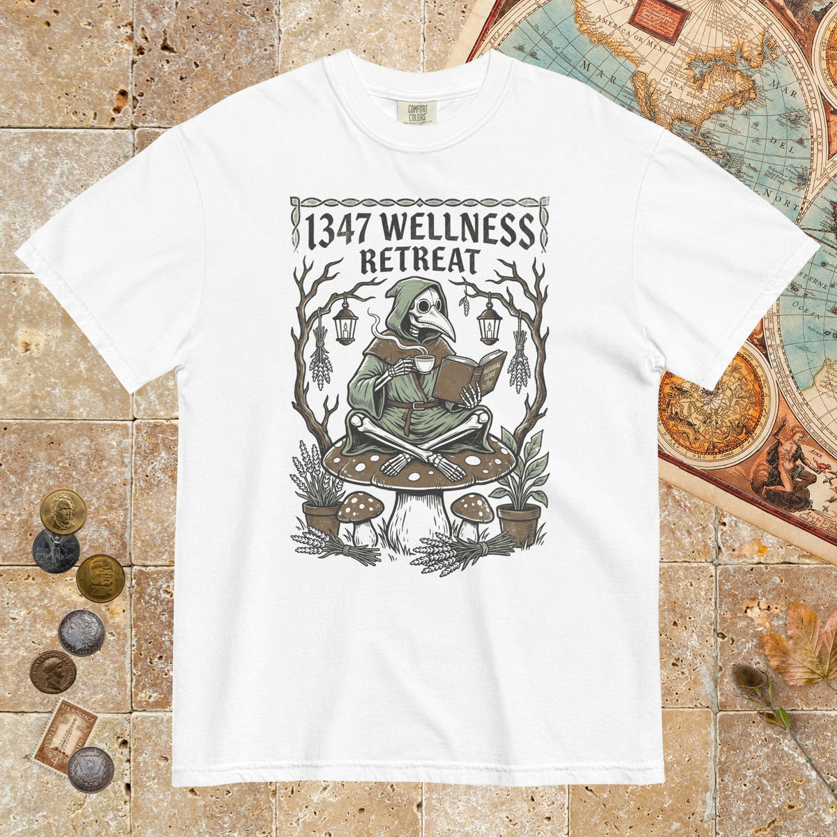 White Plague Doctor Wellness Retreat - Premium Tee - history buff gift by HistoHead