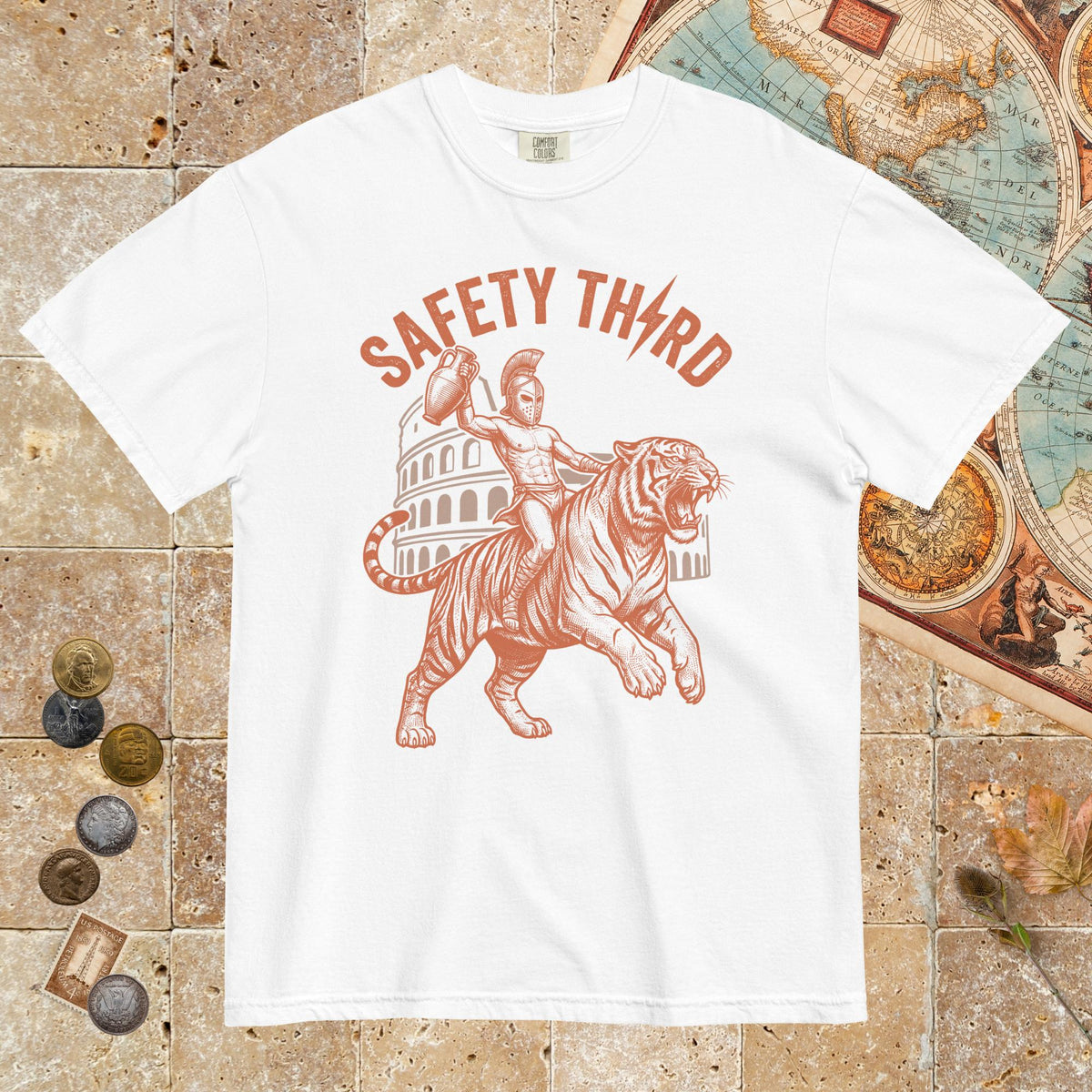 White Gladiator Safety Third - Premium Tee - history buff gift by HistoHead