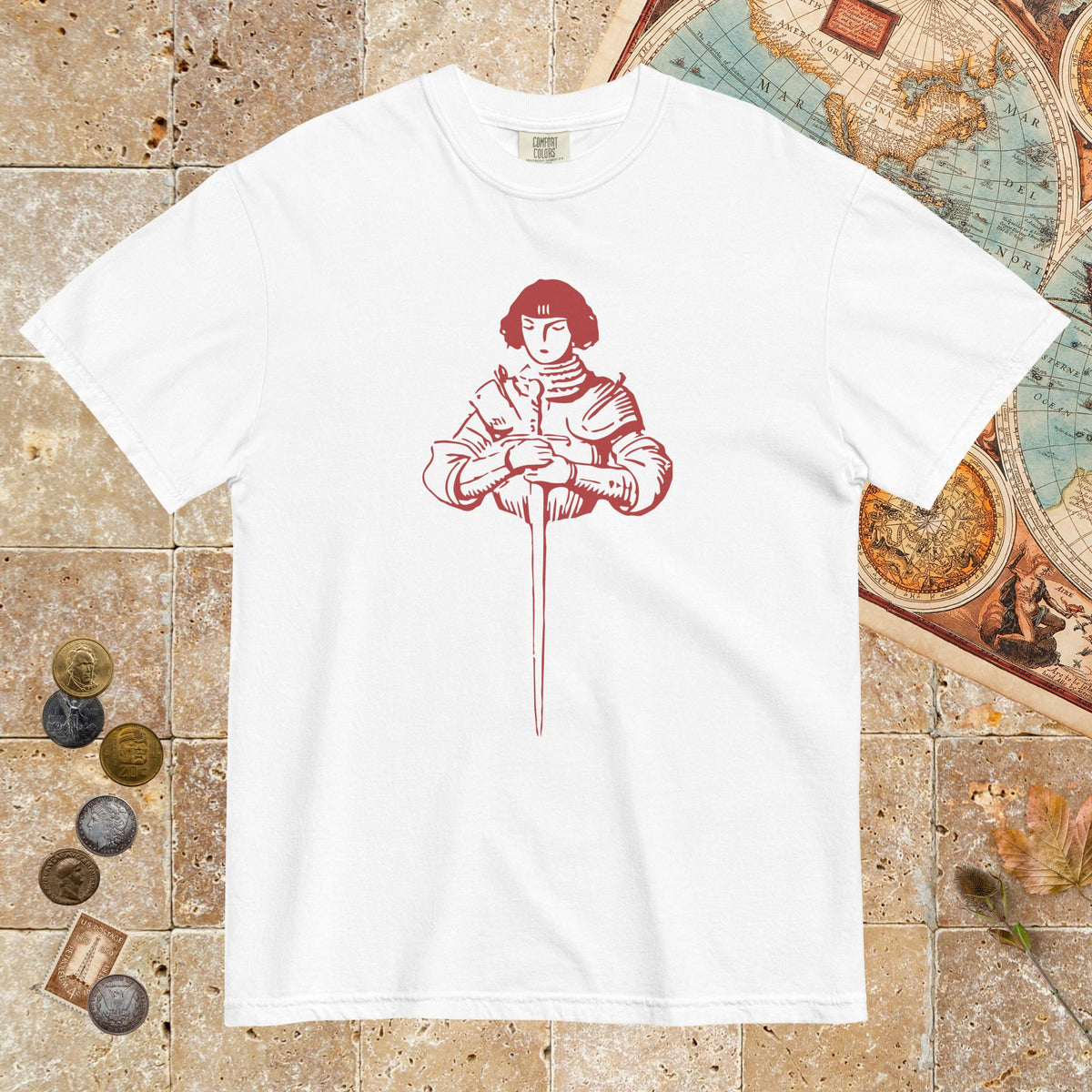 White Joan of Arc Stamp - Premium Tee - history buff gift by HistoHead