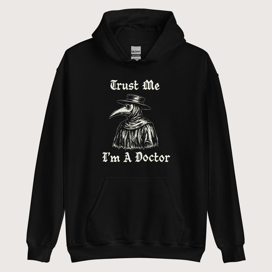 Black Trust Me I'm A Doctor Hoodie - history buff gift by HistoHead