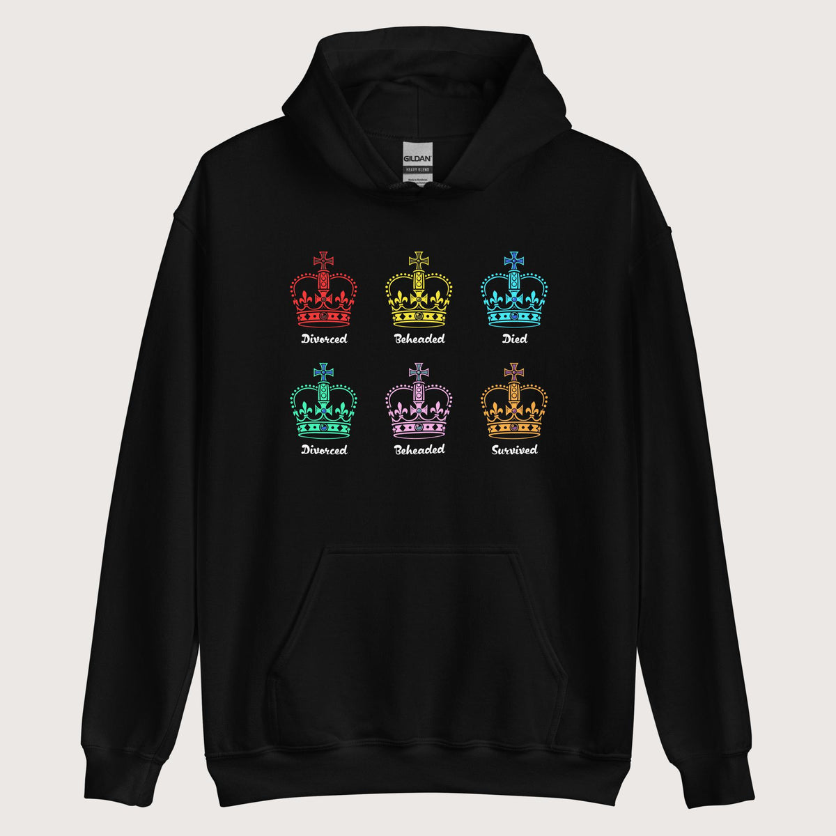 Black Six Queens Hoodie - history buff gift by HistoHead