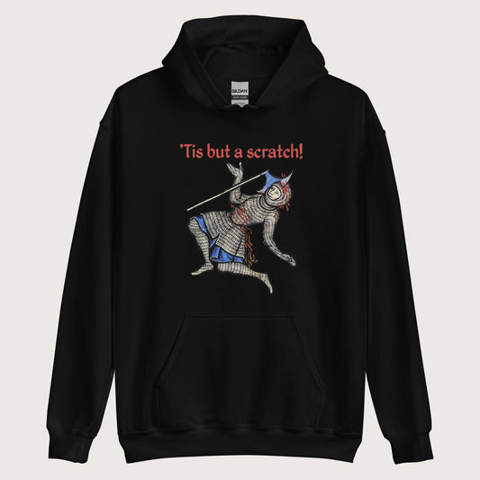 Black Tis But A Scratch Hoodie - history buff gift by HistoHead
