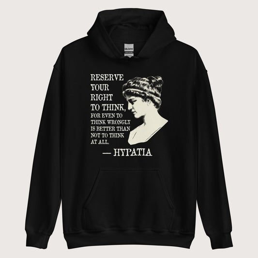 Black Hypatia Quote Hoodie - history buff gift by HistoHead