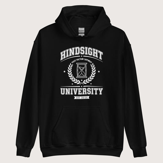 Black Hindsight University Hoodie - history buff gift by HistoHead