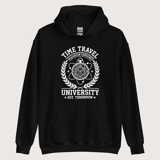 Black Time Travel University Hoodie - history buff gift by HistoHead