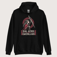 Black Dial Achos Gwenllian Hoodie - history buff gift by HistoHead
