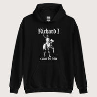 Black Richard I Coeur de Lion Hoodie - history buff gift by HistoHead