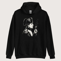 Black Napoleon Bonaparte Blowing Wishes Hoodie - history buff gift by HistoHead