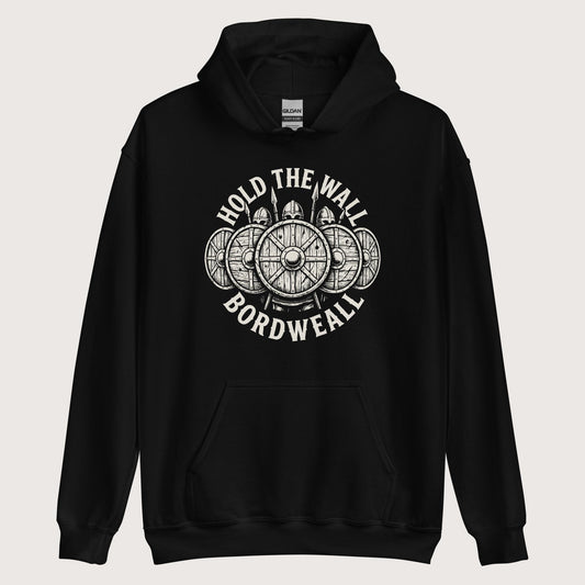 Black Hold the Wall Hoodie - history buff gift by HistoHead